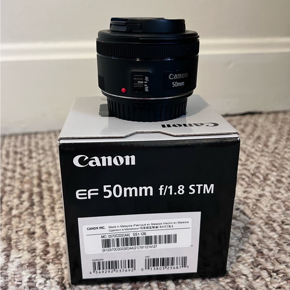 Canon EF 50mm f/1.8 STM Standard Prime Lens for EOS DSLR Canon Digital Camera